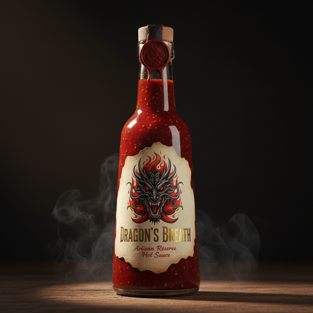 Inferno Reserve Small-Batch Hot Sauce bottle